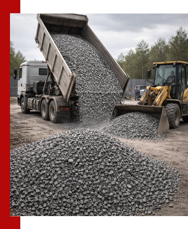 Доставка и продажа щебня гранитного в Каменке