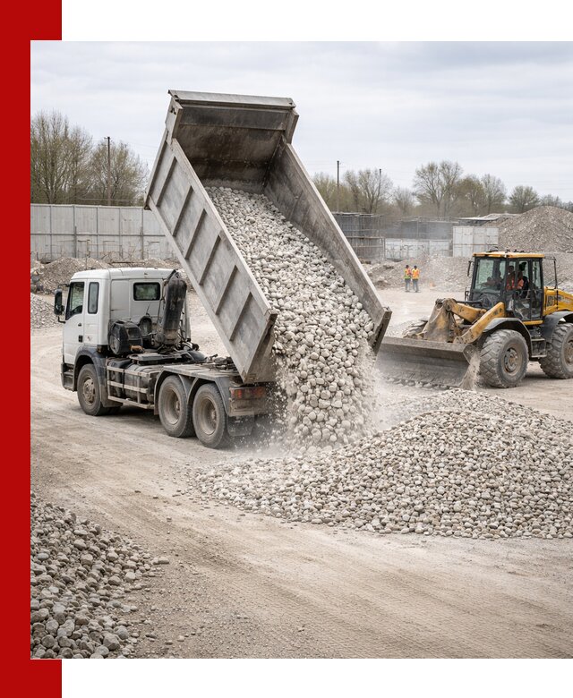 Доставка и продажа известнякового щебня в Каменке