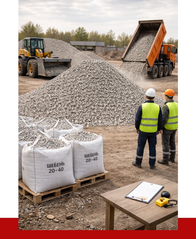 Известняковый щебень 20-40 в Каменке от 2124 р. ПРОНЕРУДКам