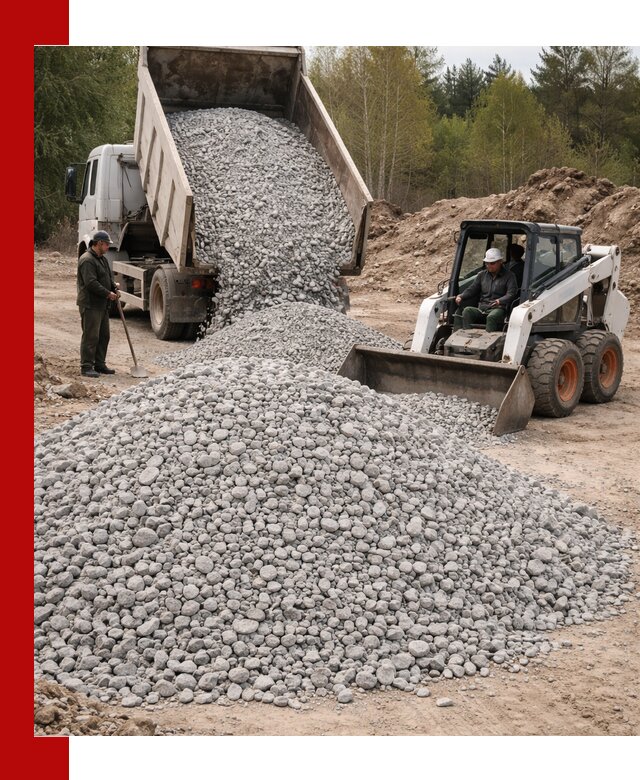 Доставка доломитового щебня в Каменке напрямую от карьера