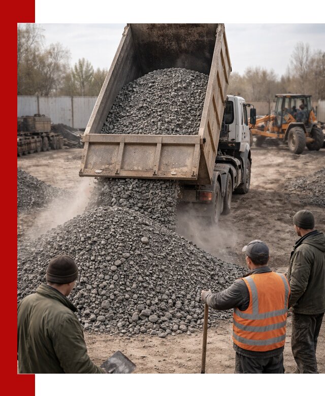 Доставка шлакового щебня в удобные сроки по выгодной цене в Каменке
