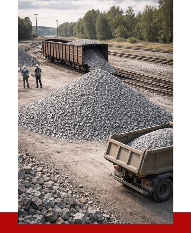 Железнодорожный щебень 20-60 в Каменке от 1720 р. | ПРОНЕРУДКам