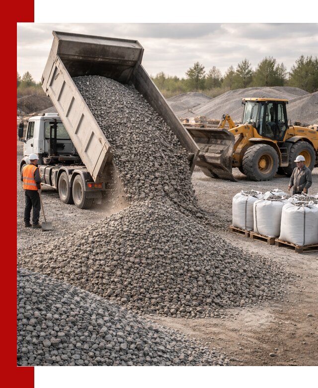 Бетонный щебень фракция 5–20 с доставкой в Каменке