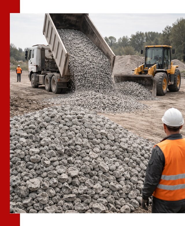 Доставка бетонного щебня фракции 20-40 в Каменке