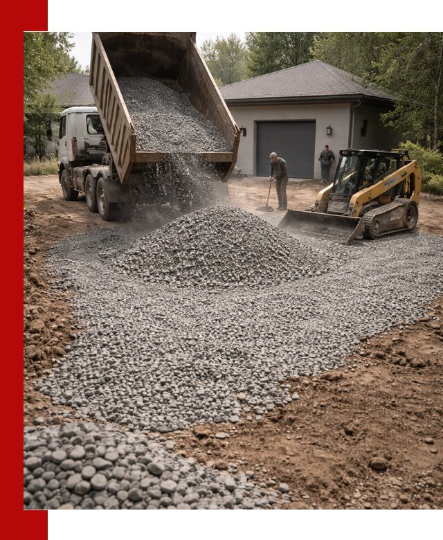Щебень для парковки в Каменке: доставка и укладка качественного материала