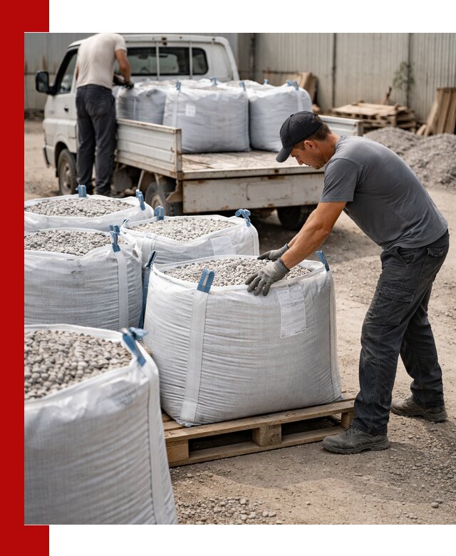 Доставка щебня в мешках по выгодным ценам в Каменке