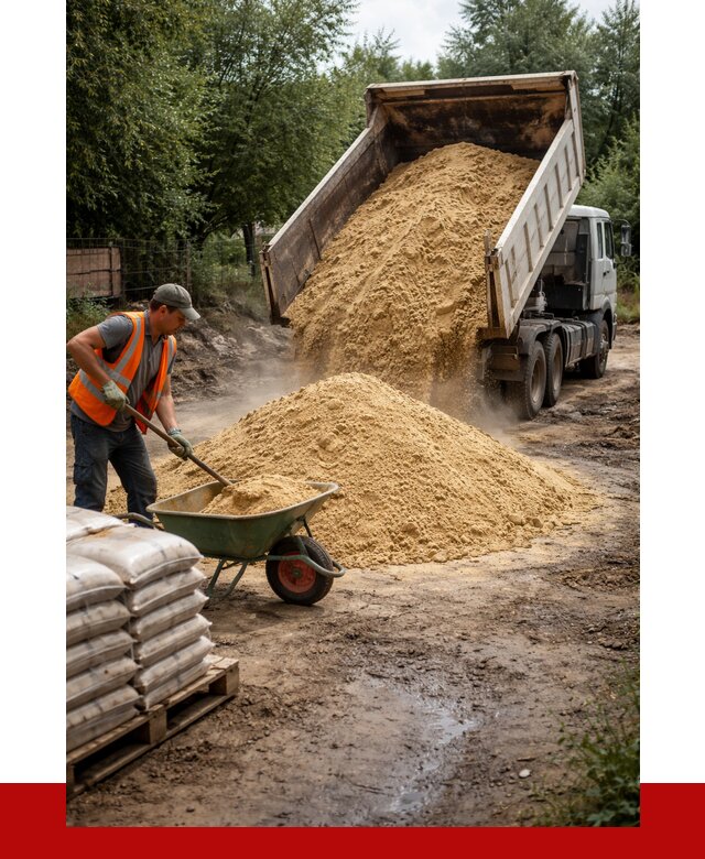 Купить песок с доставкой в Каменке от 1821 р. | ПРОНЕРУДКам