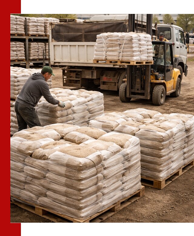 Карьерный песок в мешках с доставкой в Каменке