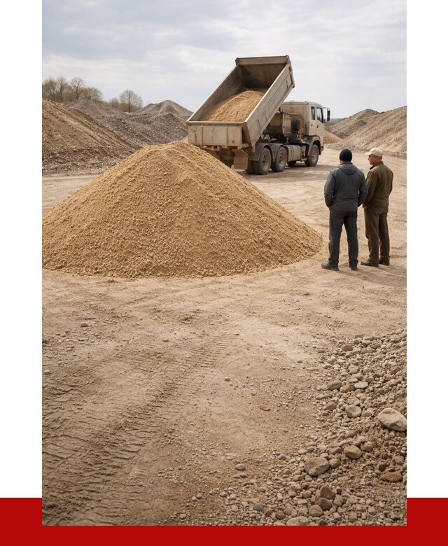 Карьерный песок крупнозернистый в Каменке от 8598 р | ПРОНЕРУДКам