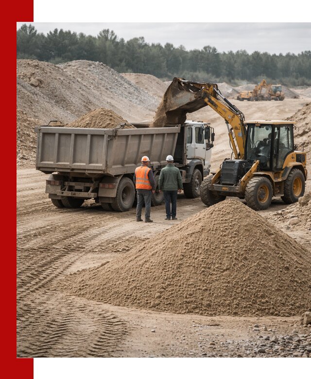 Карьерный среднезернистый песок с доставкой в Каменке