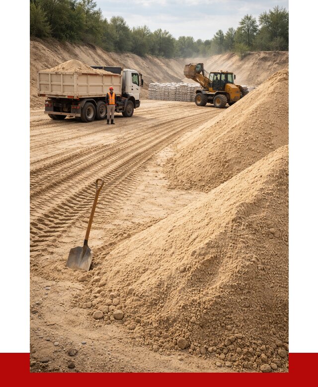 Карьерный песок мелкозернистый в Каменке от 9104 р. | ПРОНЕРУДКам