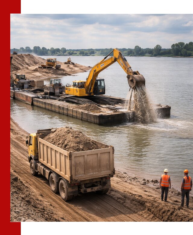 Намывной песок с доставкой в Каменке оптом и в розницу