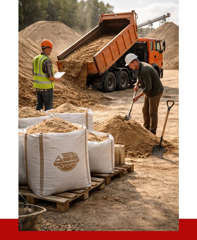 Строительный песок в Каменке от 2225 р. с доставкой, ПРОНЕРУДКам