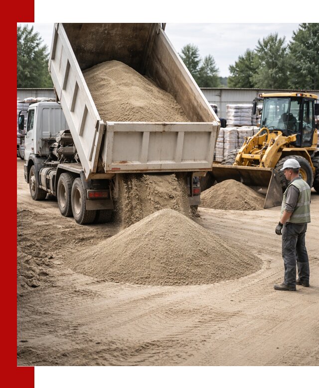 Поставка и доставка песка для бетона в Каменке