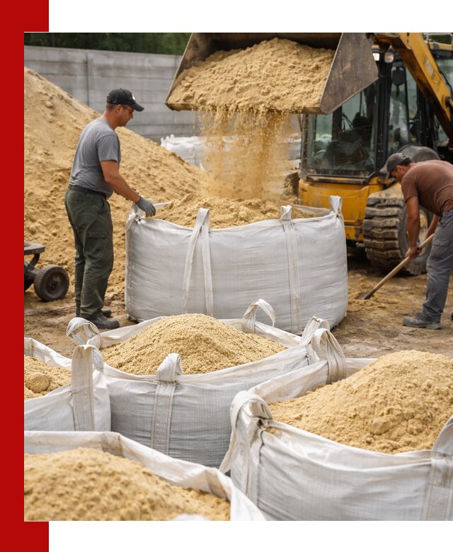 Поставка качественного песка для кладки в Каменке