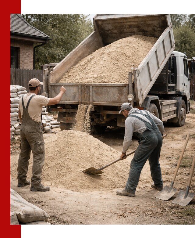 Песок для штукатурки с доставкой в Каменке качественный и чистый