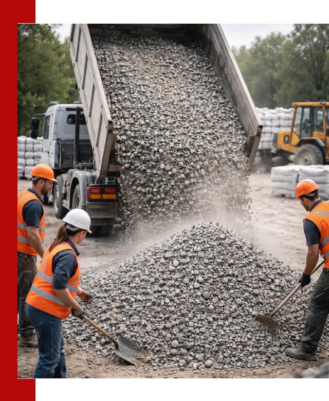 Доставка гравия и камня в Каменке оптом и в розницу
