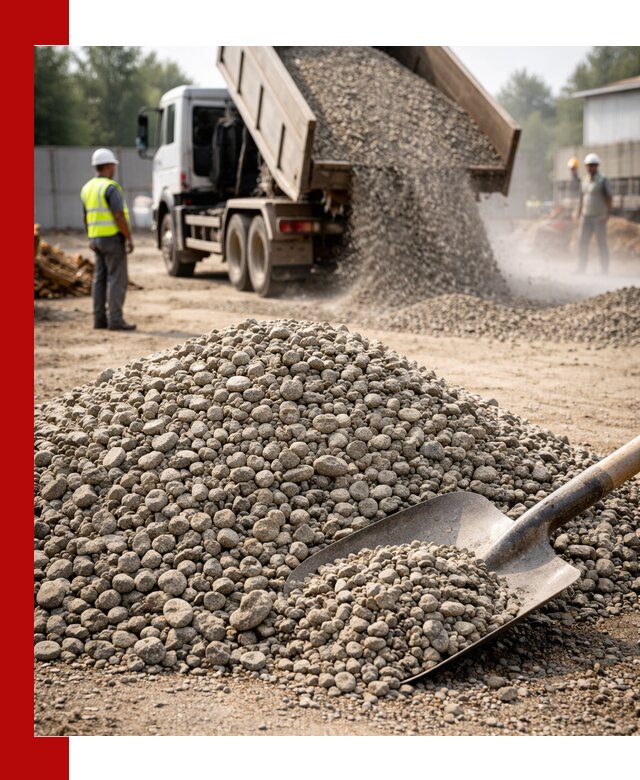 Доставка гравия фракции 20-40 в Каменке с самосвалами