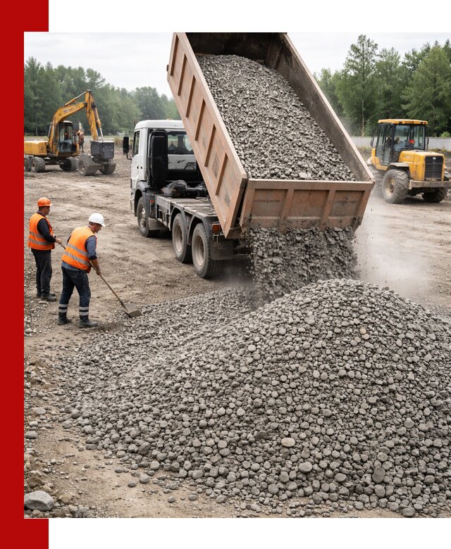 Доставка гравия фракции 40-70 в Каменке оптом и в розницу