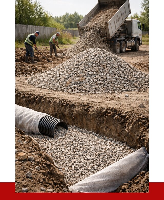 Гравий для дренажа в Каменке от 2225 р., доставка ПРОНЕРУДКам