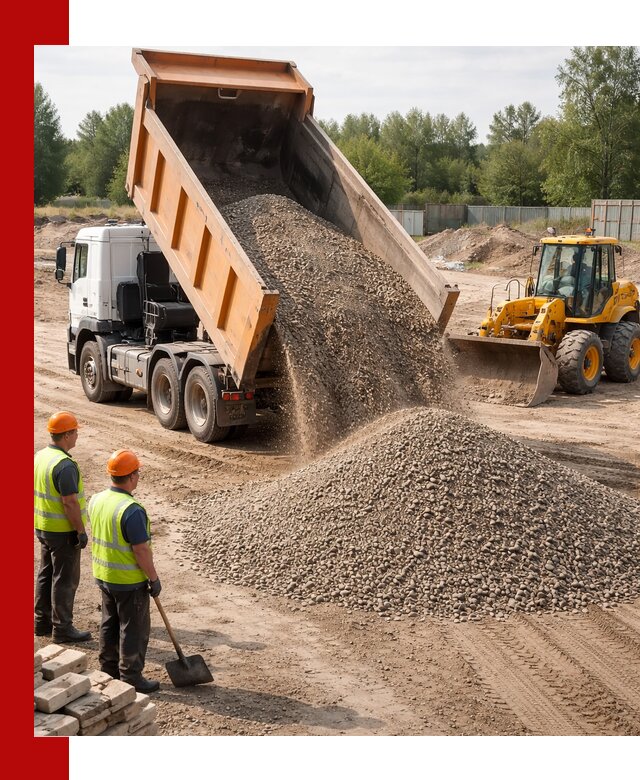 Доставка щебёночно-песчаной смеси ЩПС С7 в Каменке