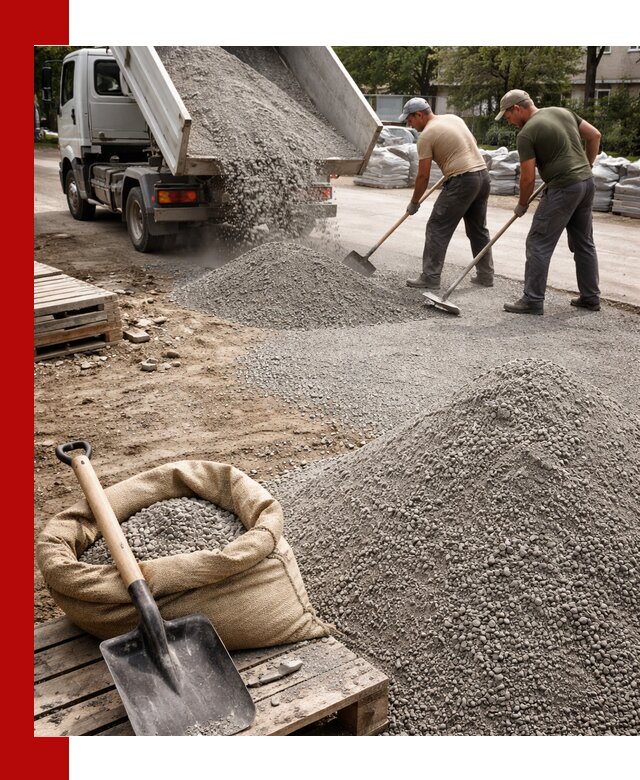 Отсев для тротуарной плитки в Каменке — доставка и укладка