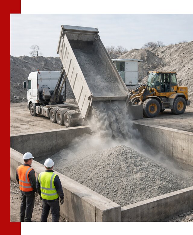 Доставка цемента навалом в Каменке крупными партиями