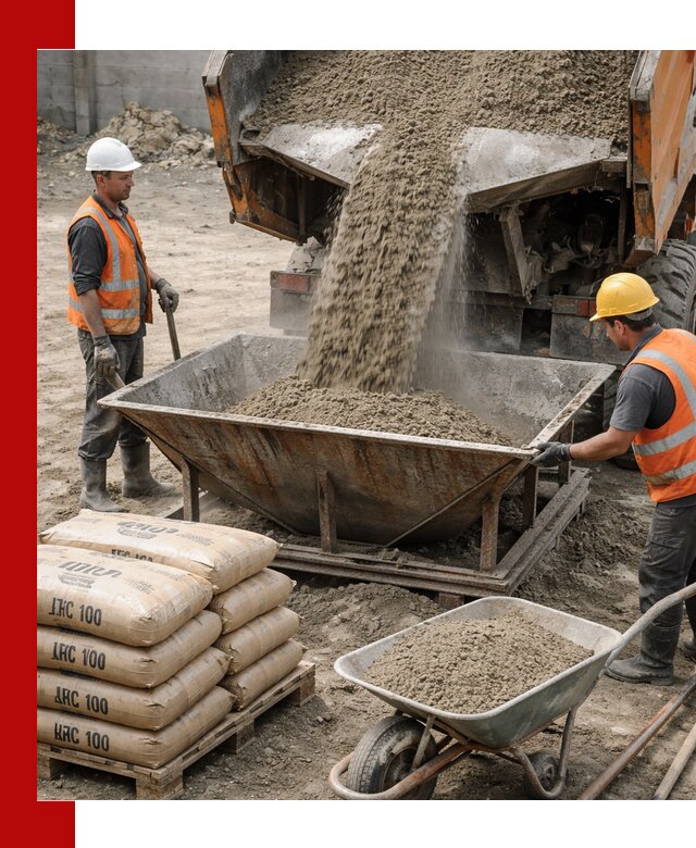 Доставка цементно-песчаной смеси М100 в Каменке