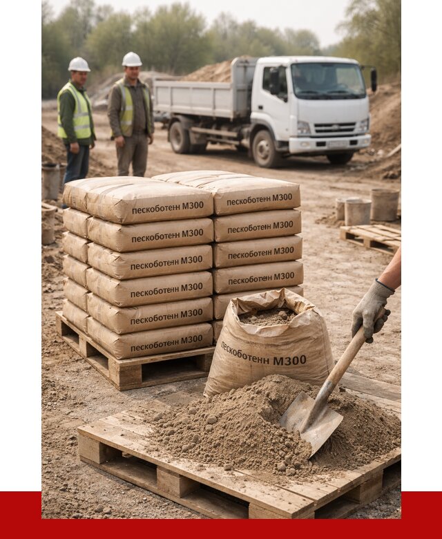 Пескобетон М300 в Каменке с доставкой от 4703 р. за куб | ПРОНЕРУДКам