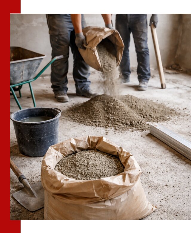 Доставка сухой смеси для стяжки в Каменке