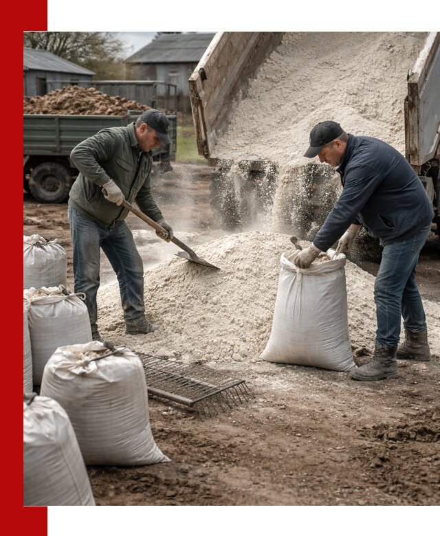 Доставка извести пушонки в Каменке оптом и мелким оптом