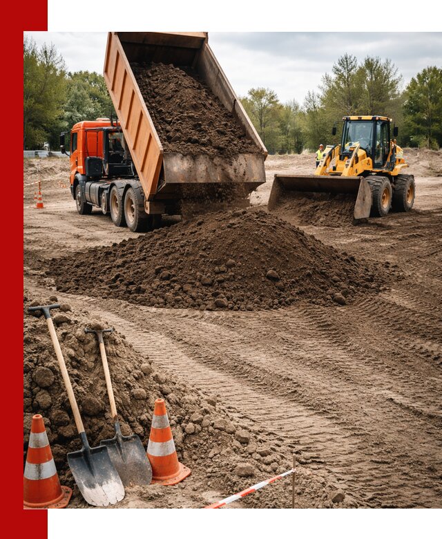 Поставка и доставка планировочного грунта в Каменке
