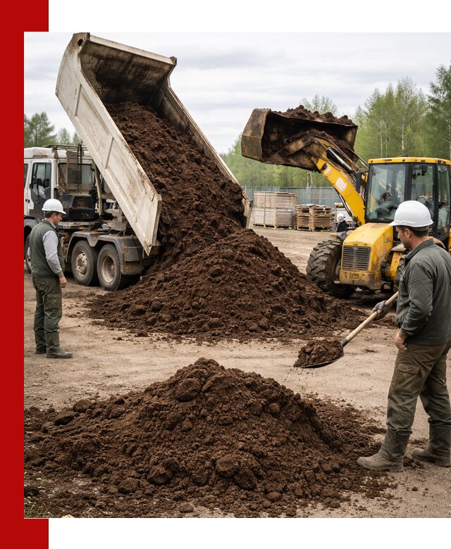 Доставка торфа оптом и в мешках в Каменке