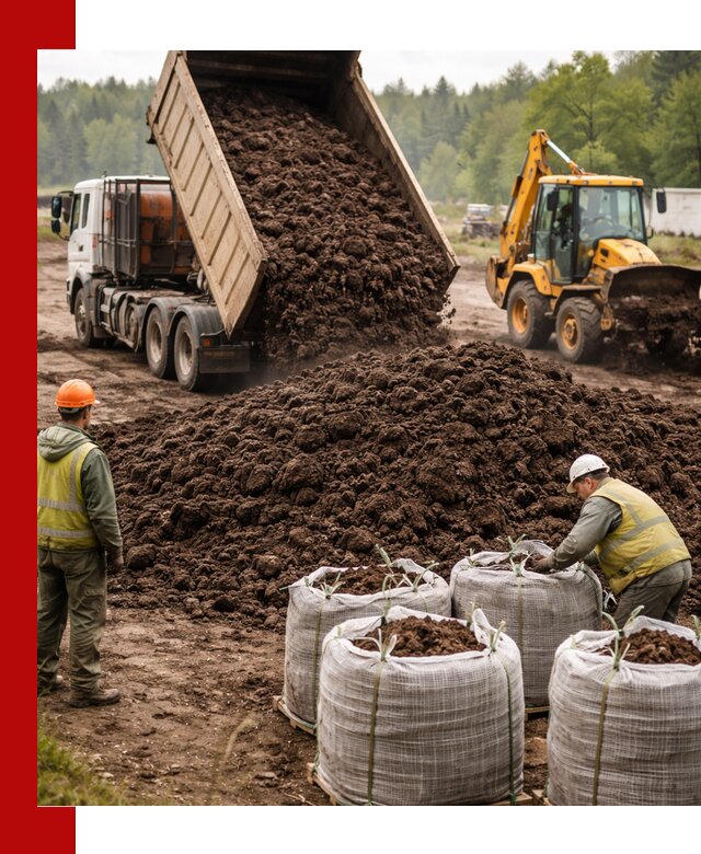 Доставка нейтрального торфа в Каменке оптом и в розницу