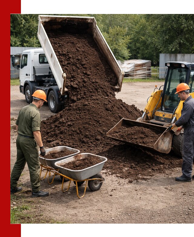 Доставка торфо-земляной смеси в Каменке для огорода и ландшафта