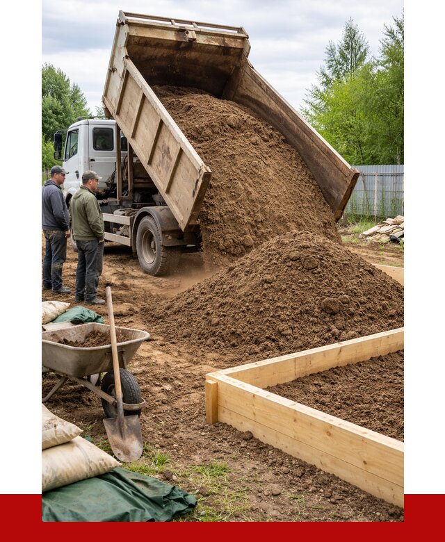 Торфо песчаная смесь в Каменке с доставкой от 1871 р. | ПРОНЕРУДКам