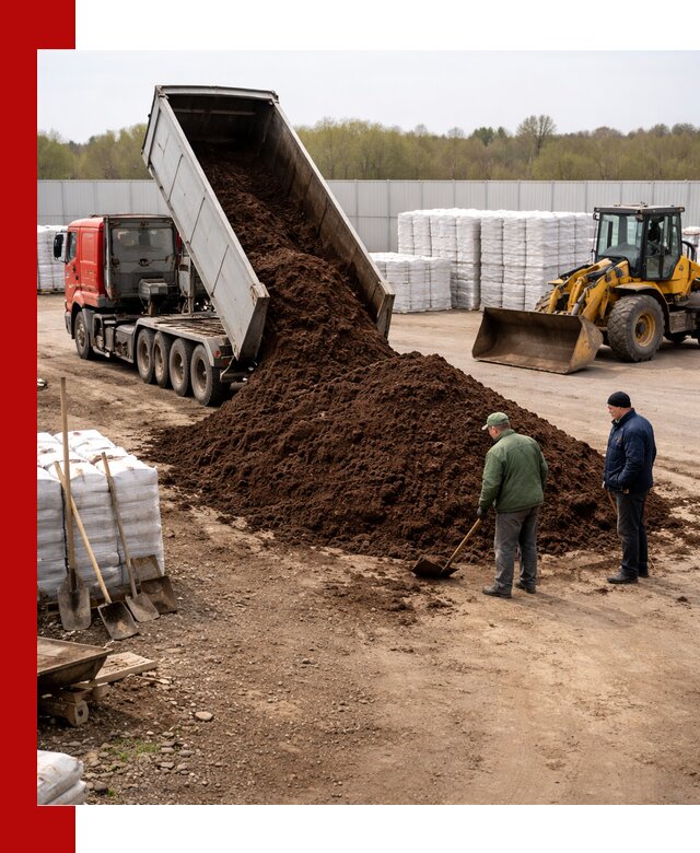 Доставка торфяных смесей оптом и в розницу в Каменке