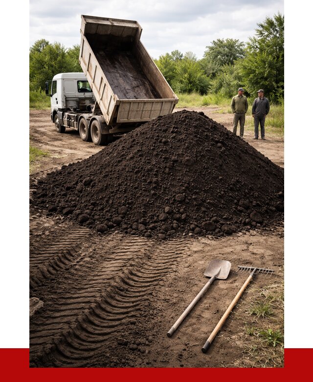 Купить чернозем навалом в Каменке от 1214 р. за куб | ПРОНЕРУДКам