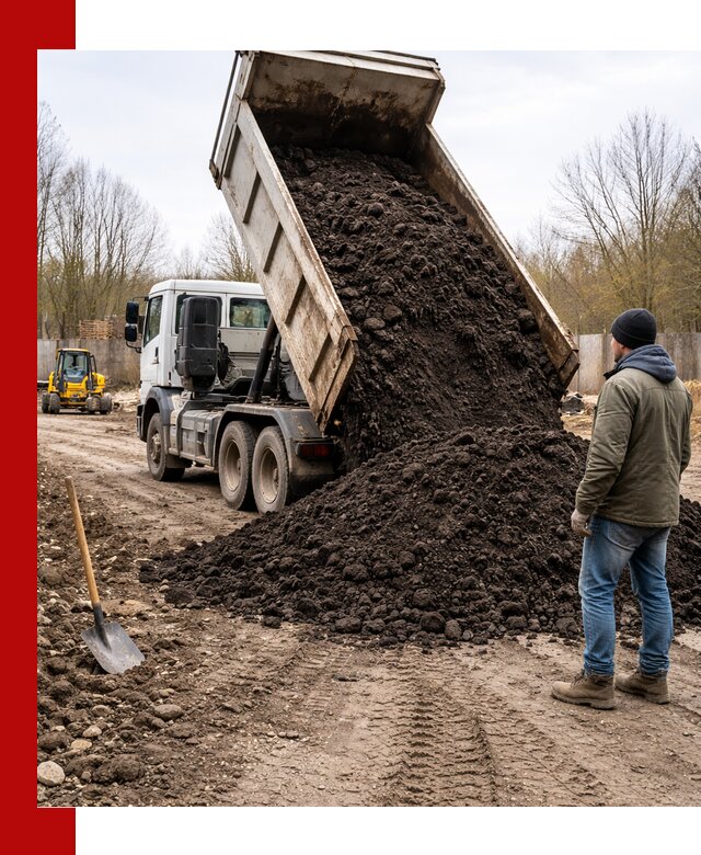 Доставка чернозема навалом в Каменке быстро и выгодно