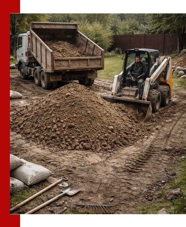 Суглинок для планировки участков в Каменке с доставкой и выгрузкой