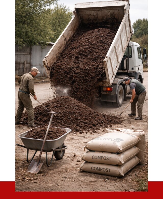 Купить компост в Каменке от 4248 р. за куб с доставкой | ПРОНЕРУДКам