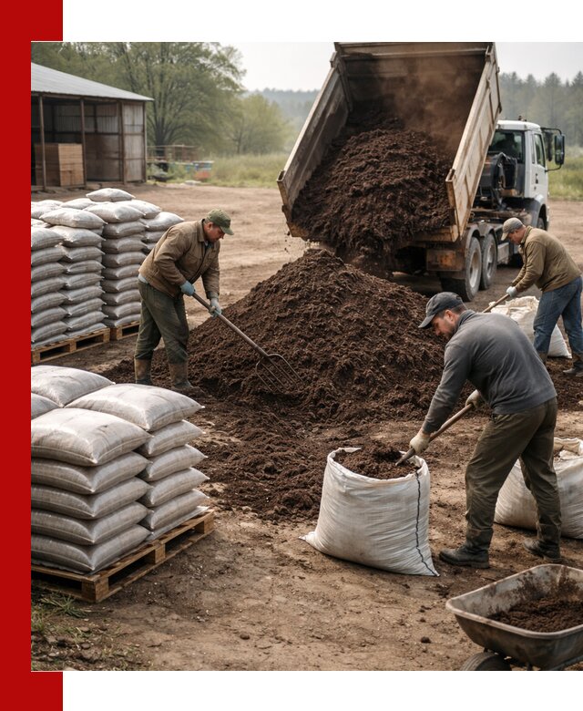 Доставка компоста оптом и в розницу в Каменке