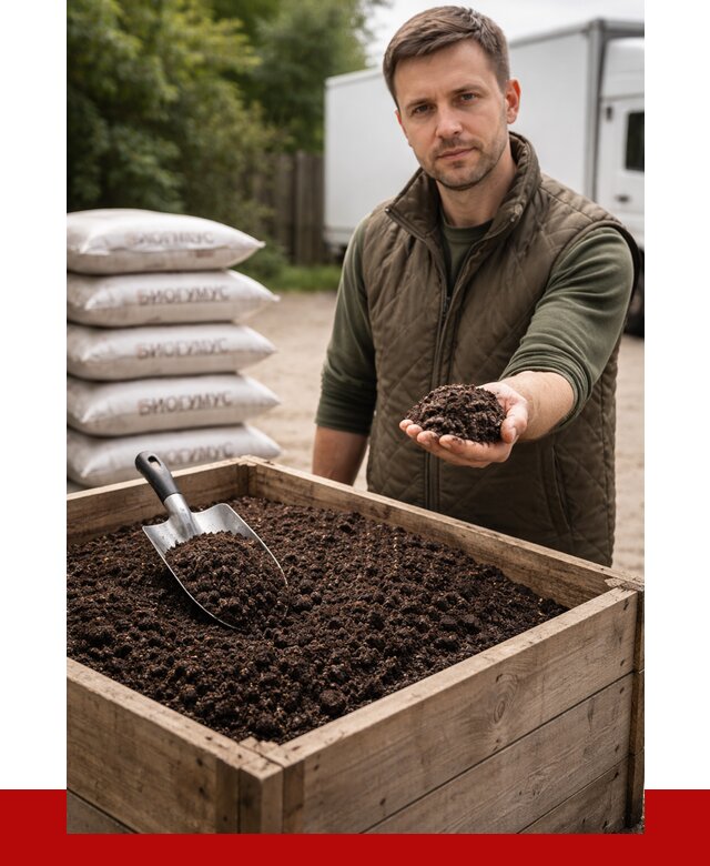 Купить биогумус в Каменке с доставкой от 8598 р. за куб | ПРОНЕРУДКам