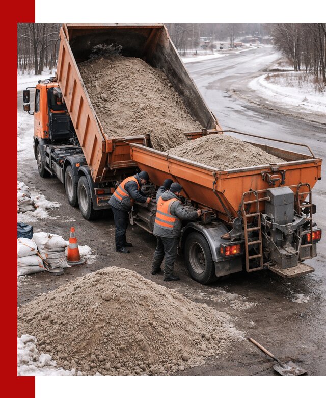 Поставка и вывоз пескосоля в Каменке оптом и в розницу
