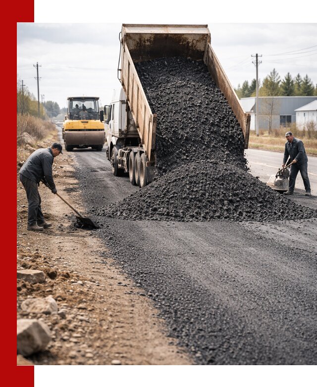 Асфальтовая крошка для дорог в Каменке — поставка и доставка