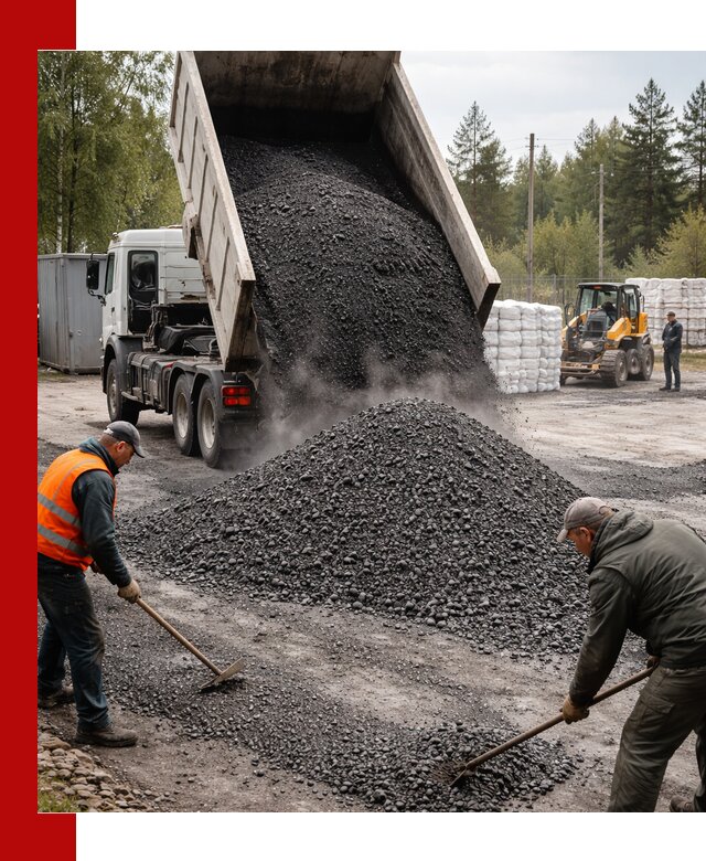 Доставка и продажа асфальтного гранулята в Каменке