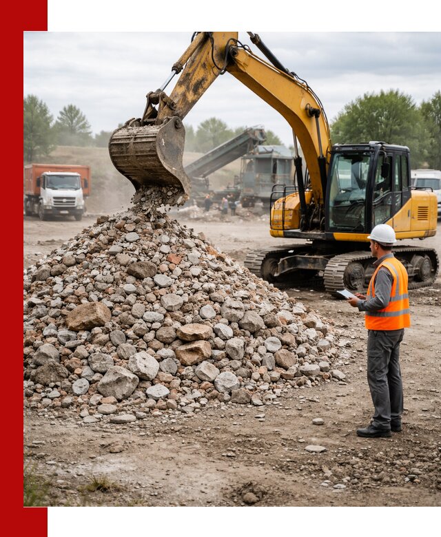 Доставка и вывоз строительного боя в Каменке
