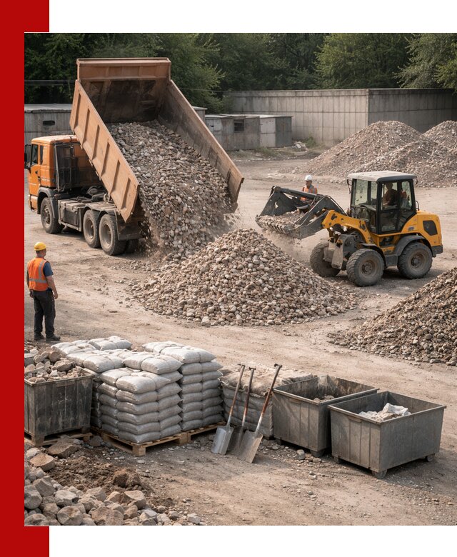 Вторичные материалы для отсыпки в Каменке — поставка и доставка