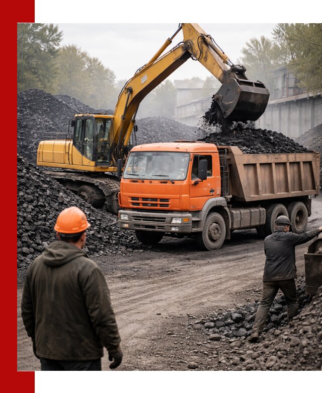 Доставка угля автотранспортом в Каменке быстро и выгодно