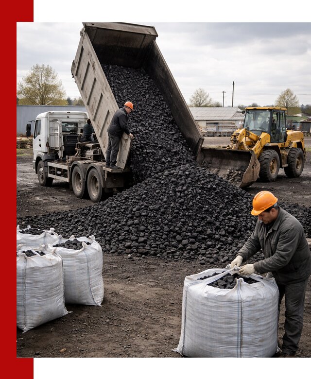 Доставка каменного угля в Каменке оптом и в розницу